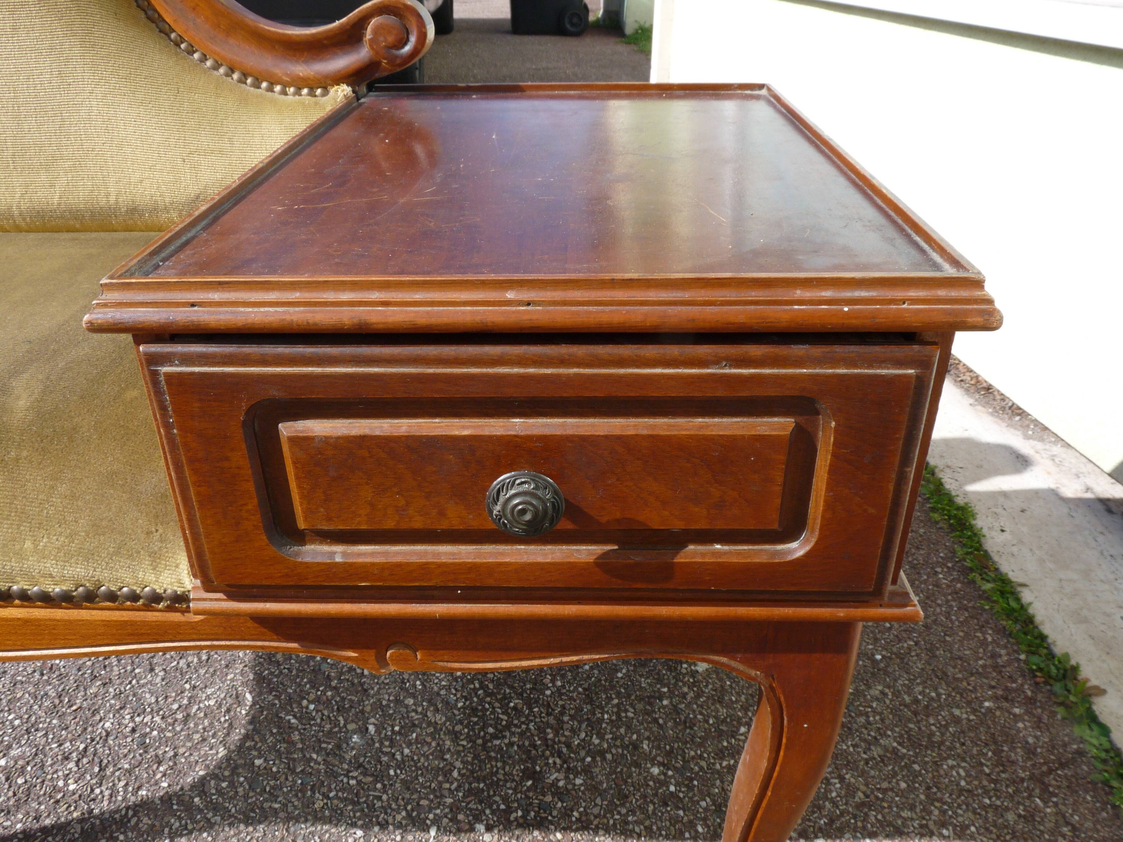 Old phone furniture with seating