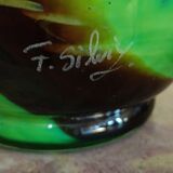 Ancienne lampe verre Murano Italie signée F.Silviy