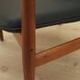 Lounge chair by Grete Jalk, solid teak frame, black leather upholstery, Denmark, 1970s