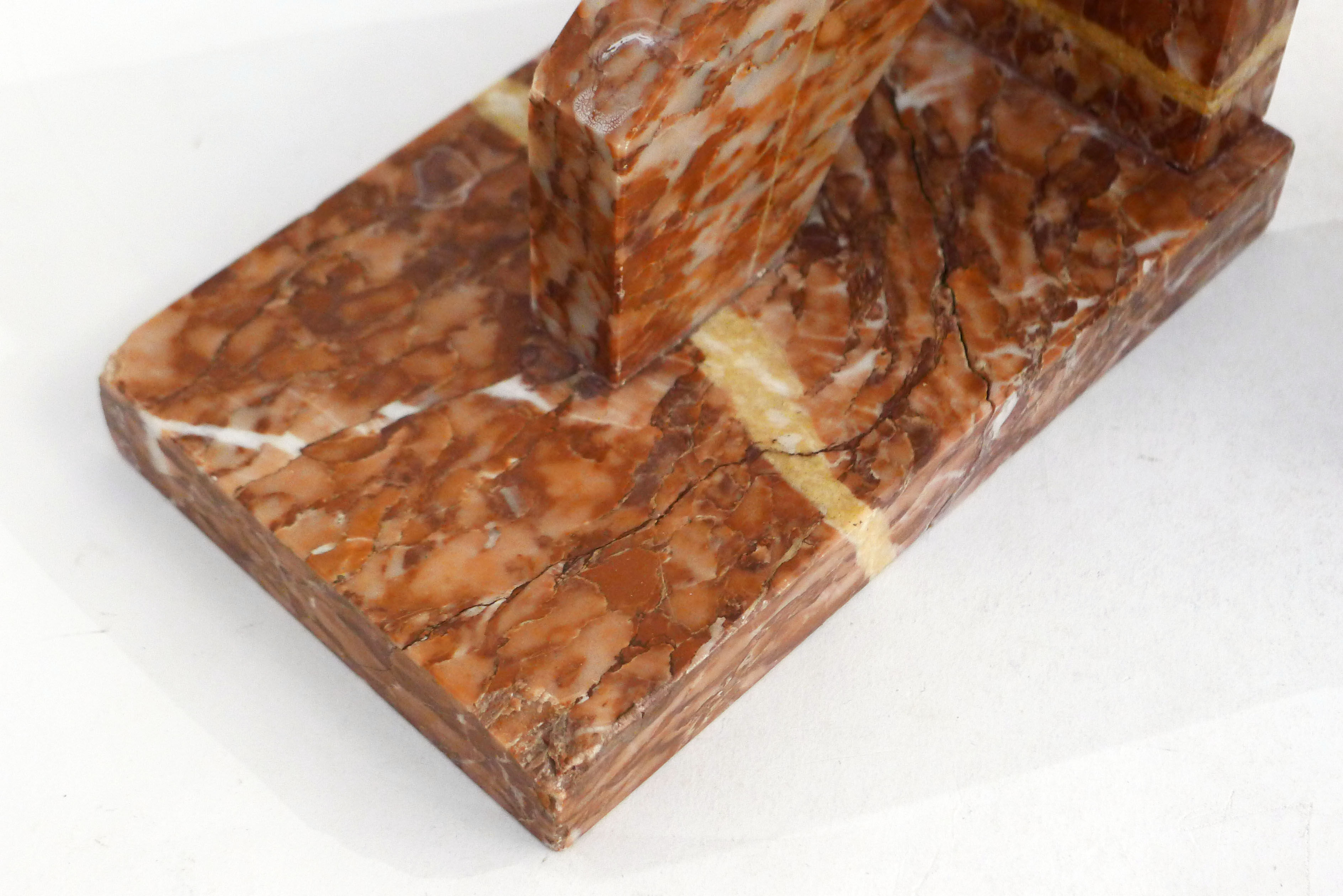 Pair of marble bookends