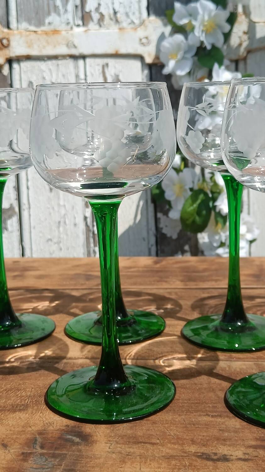 Antique engraved glasses