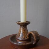 Bougeoir en céramique grès vintage poterie handmade décoration esprit campagne scandinave