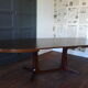 Vintage oval dining table with extensions for Baumann - 1960