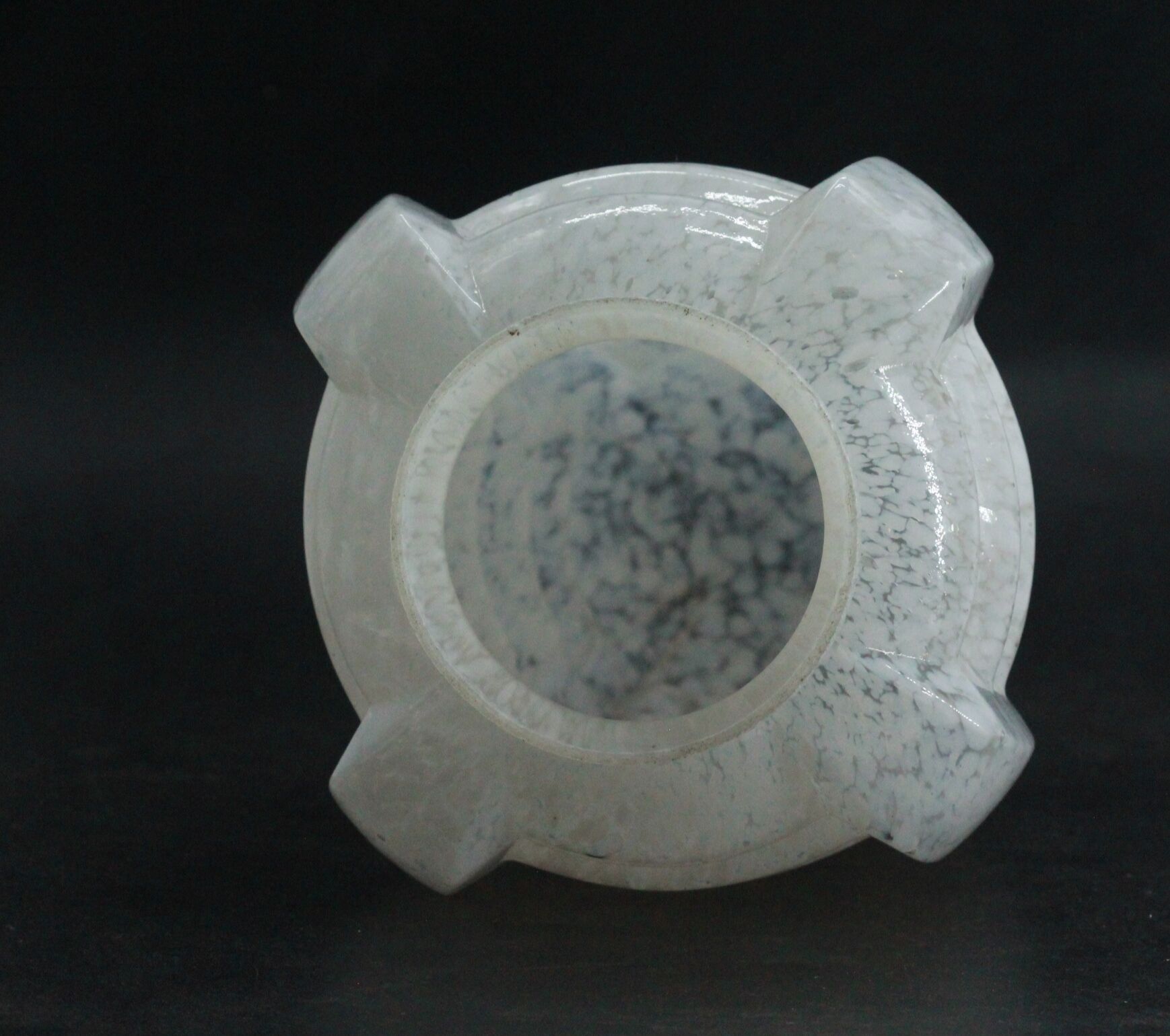 Speckled opaline glass globe