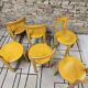 Lot of vintage bruno rey 1970" chairs