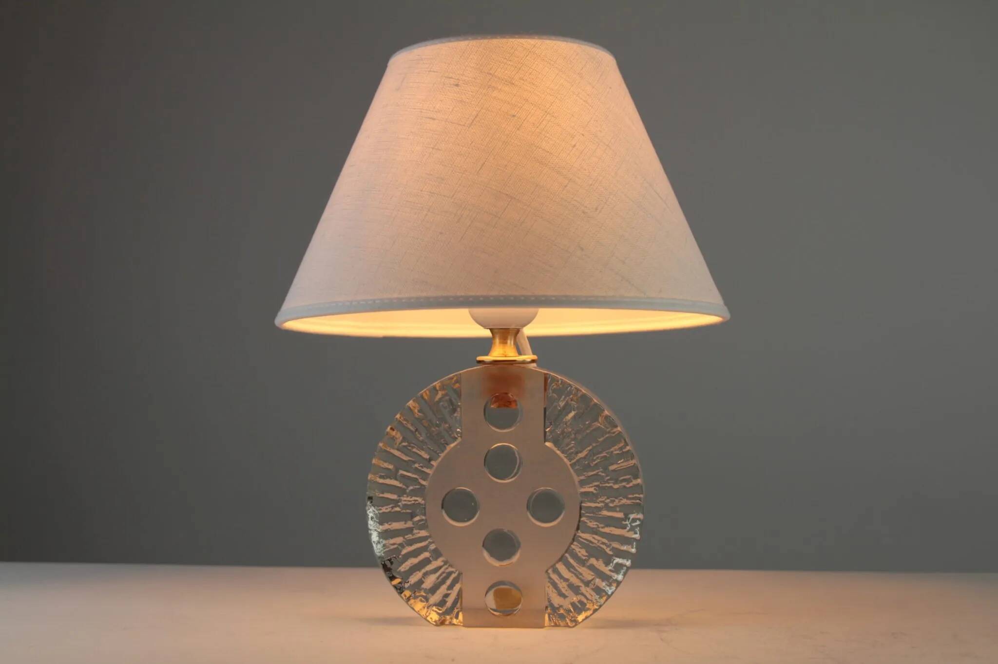 Glass Table Lamp by Nybro Glasbruk – Sweden, 1960s/1970s