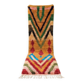 Tapis couloir berbère Boujad rouge vif 75 x 280 cm