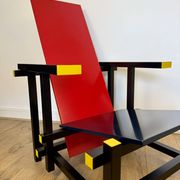 Red and Blue Chair in the Style of Gerrit Rietveld – De Stijl Movement