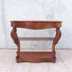 Large console from the Napoleonic III era in walnut and walnut burl.
