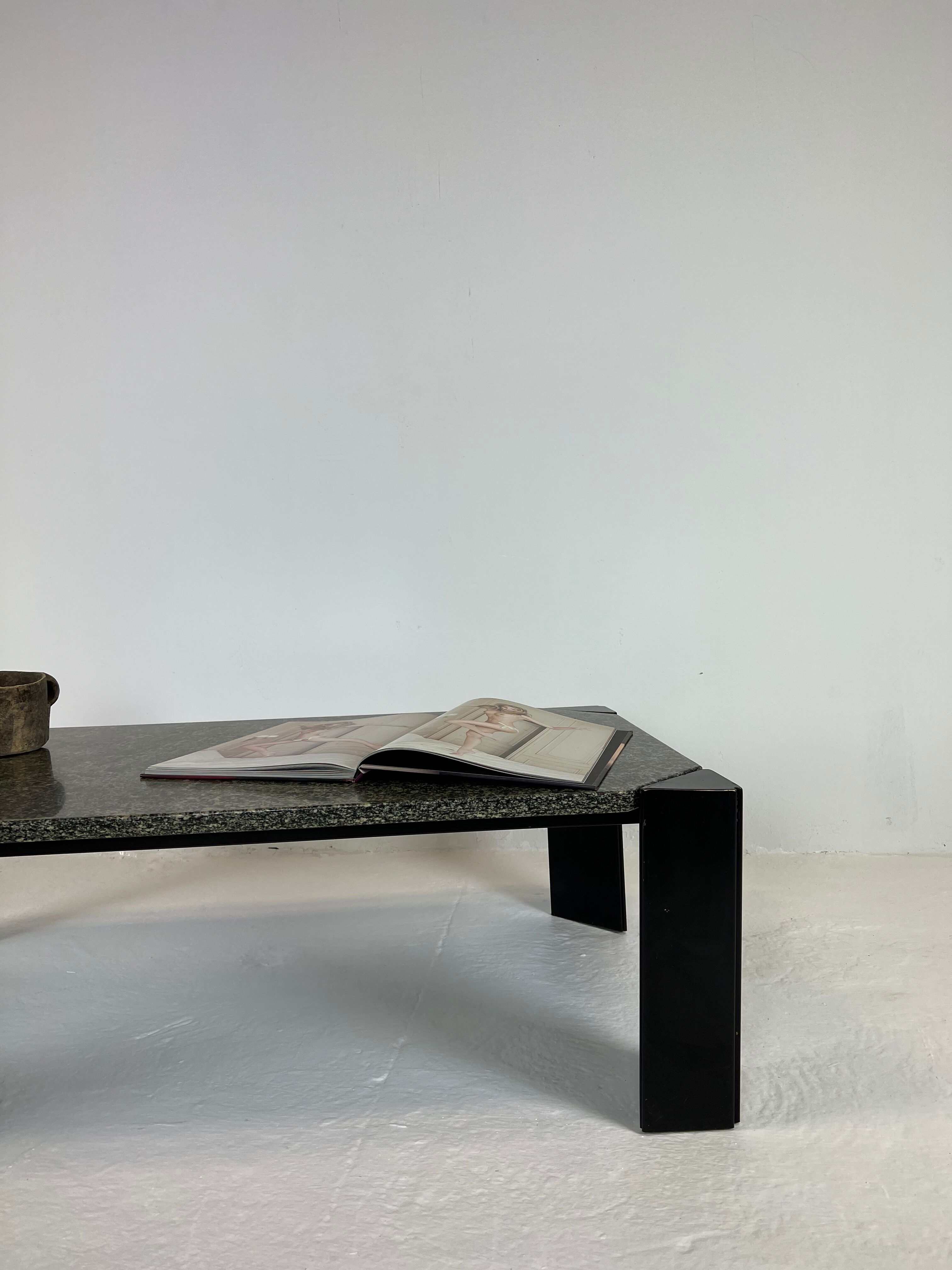 Coffee table, 80s in green marble