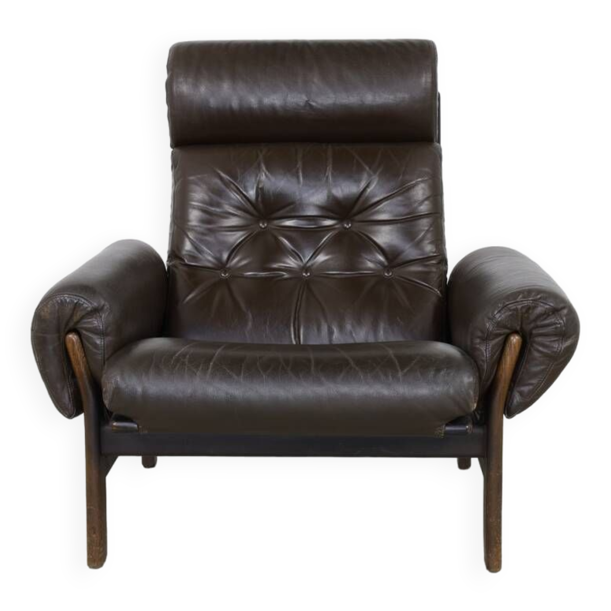 Fauteuil lounge en cuir par Coja, 1970s