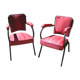 Chaises en skaï rouge années 60