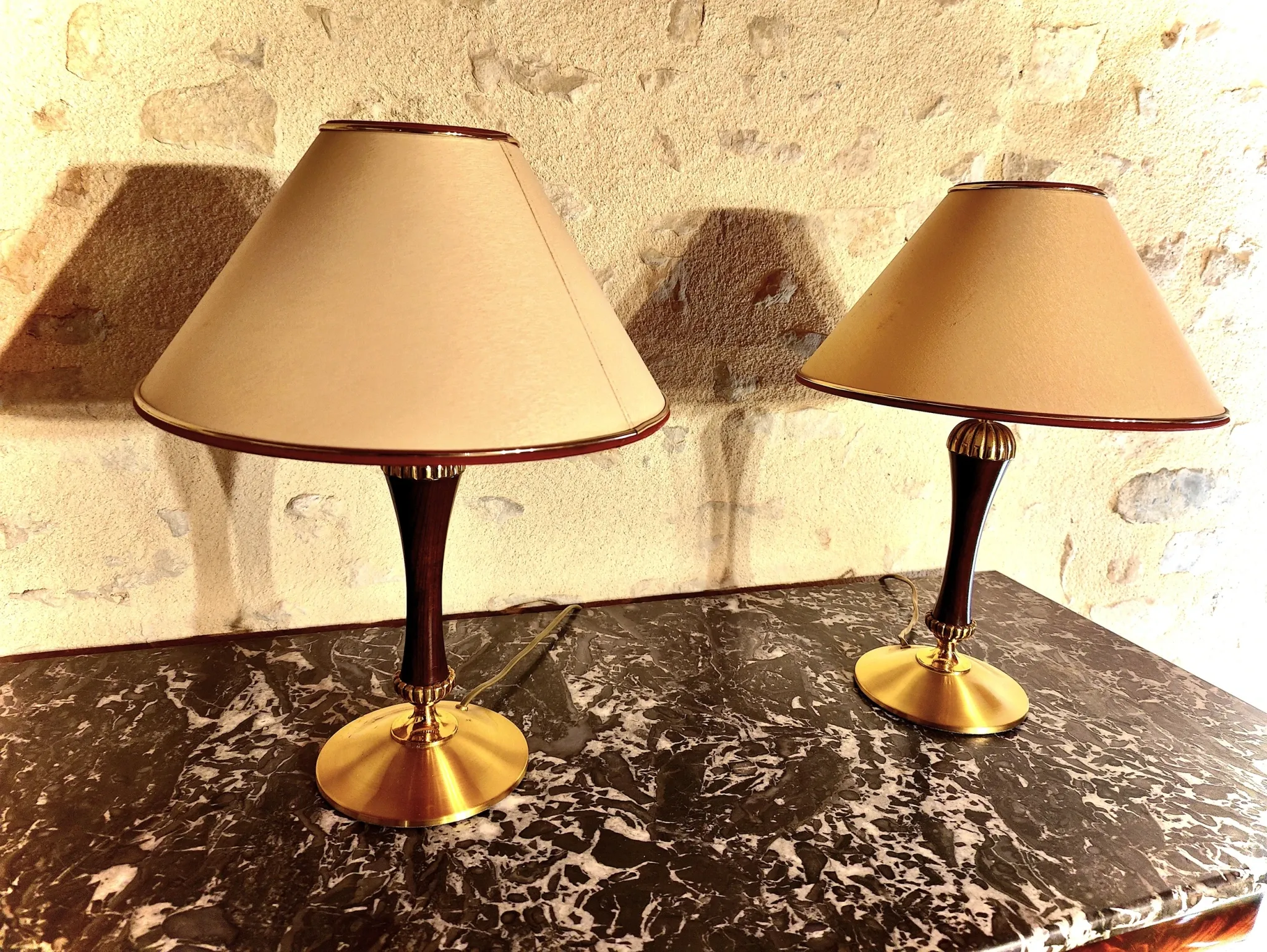 Paire de lampes vintage lg paris