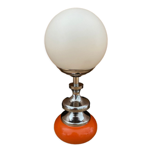 Lampe vintage globe opaline,