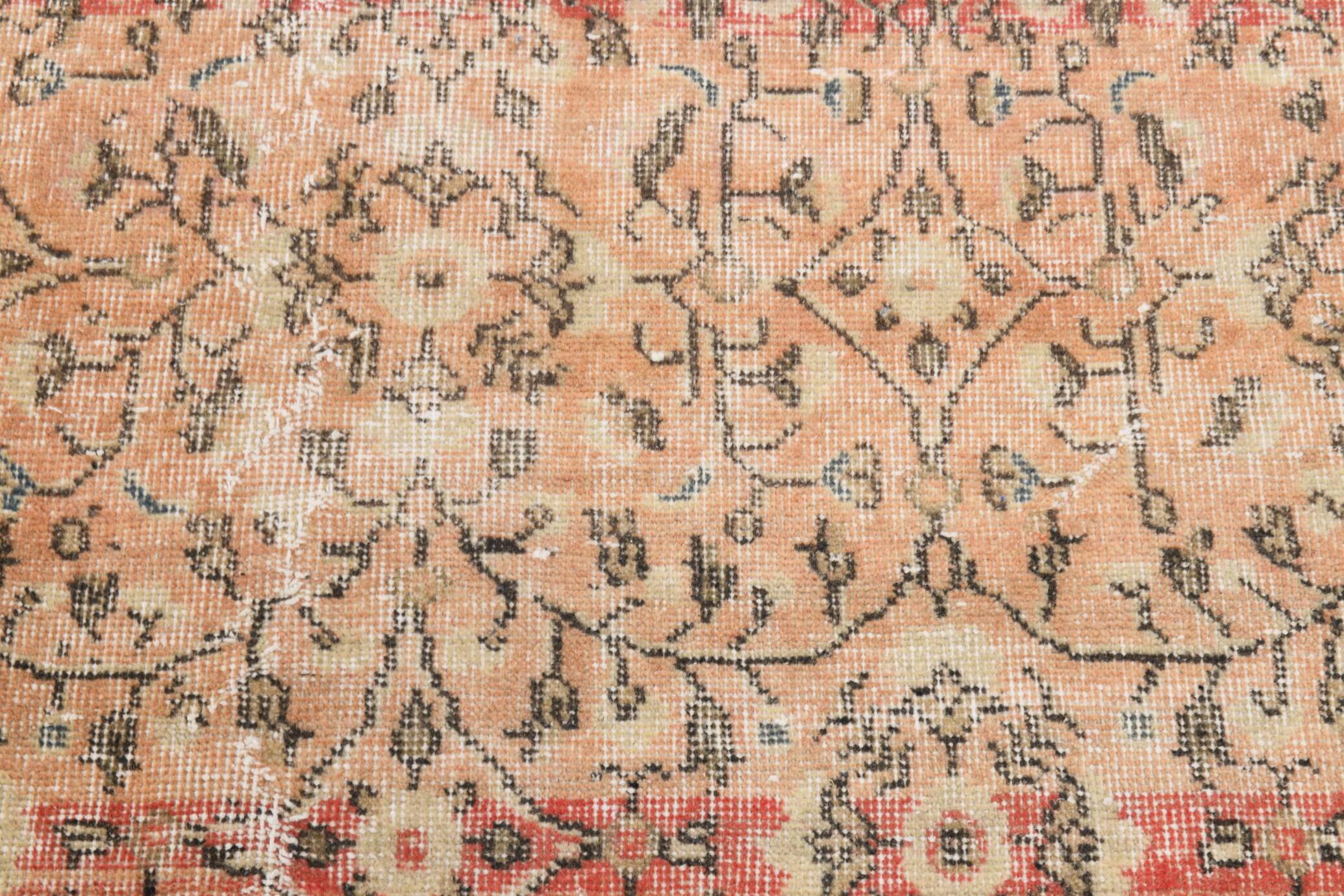 7x10 Peach Red Turkish Rug, 210x301Cm