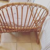 Daybed for child in vintage rattan