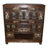 Cabinet Indochinois en Marqueterie de Nacre fin XIX