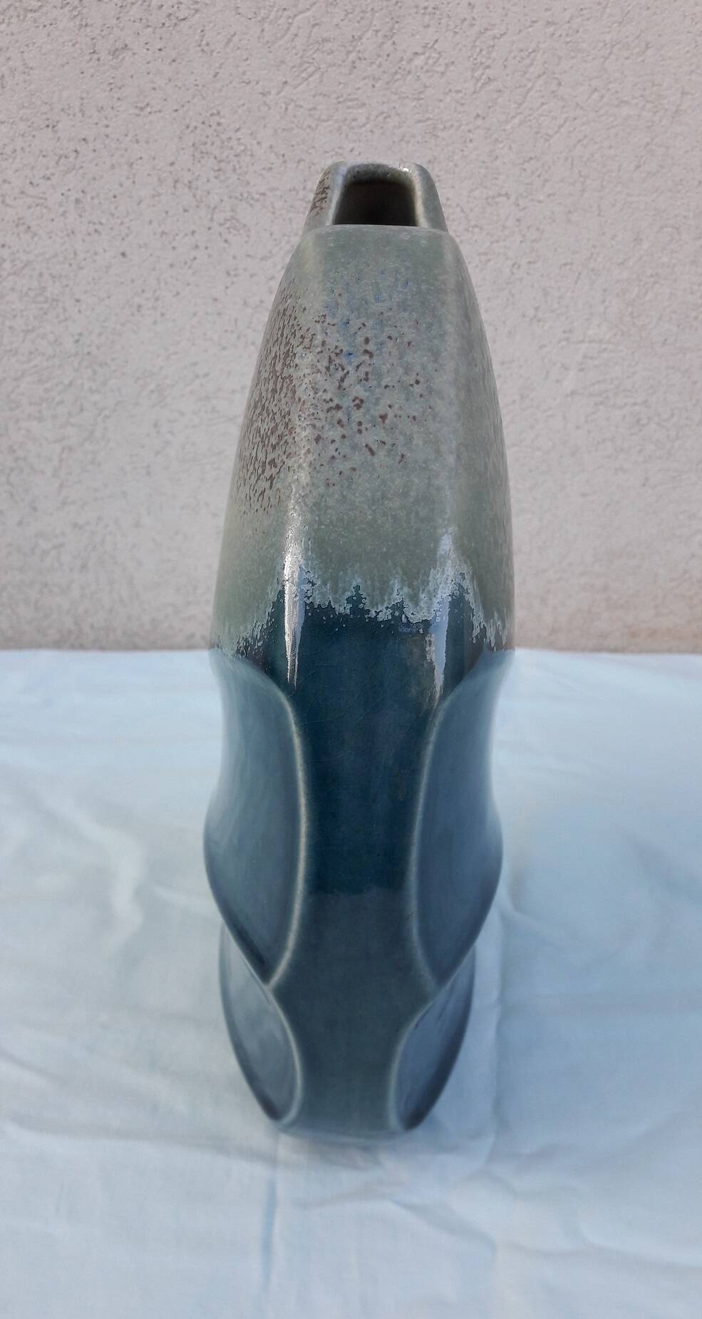 Blue ceramic vase