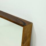 Miroir rectangulaire scandinave en palissandre, années 1960