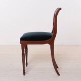 Ensemble de salle à manger Biedermeier, table ronde et quatre chaises, 19e siècle