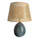Blue enameled ceramic lamp by Roland Zobel, Les Cyclades workshop