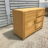 Commode en placage de rotin