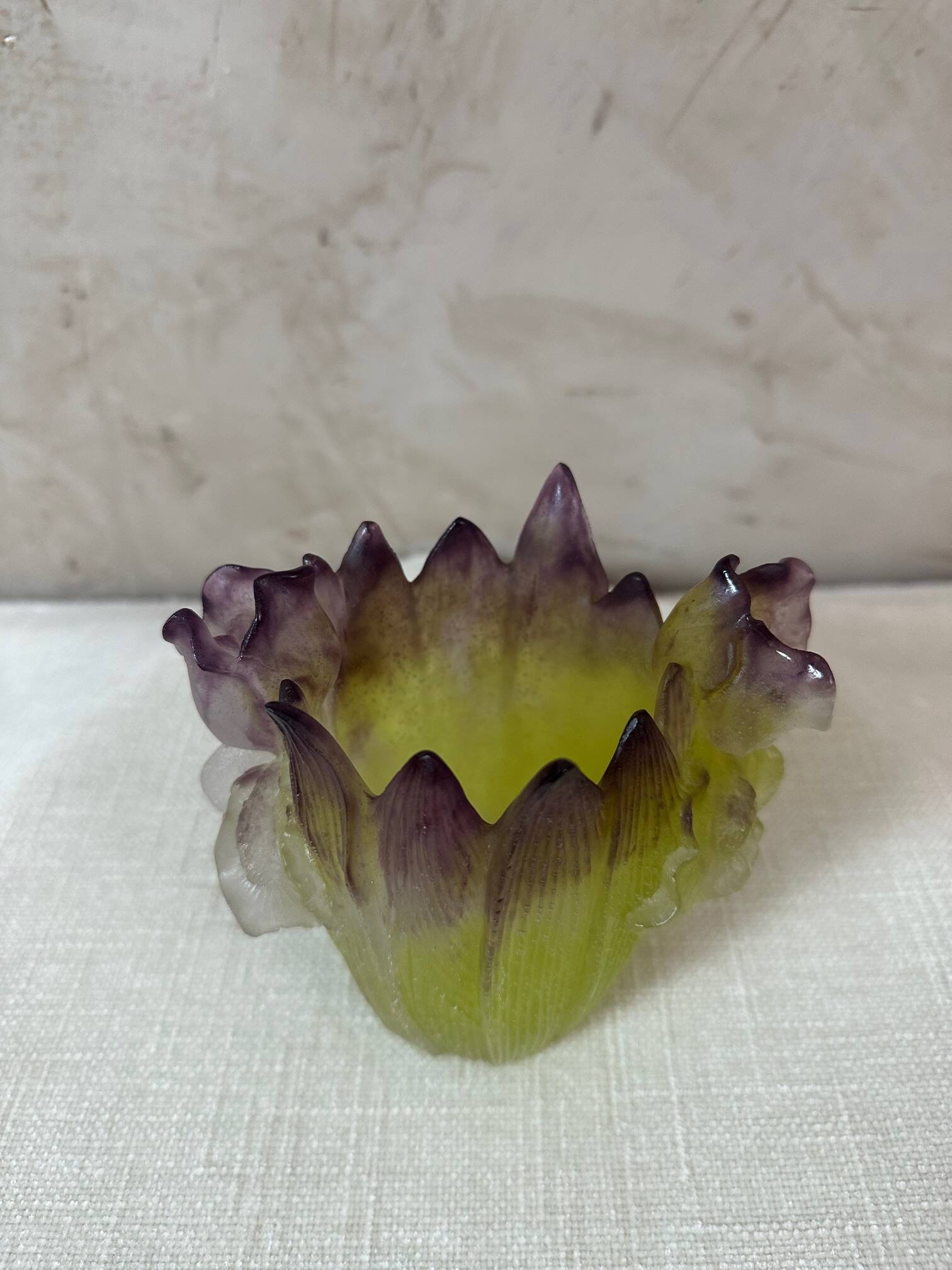 Daum glass paste vase