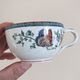 3 cups of English porcelain decorated with butterflies