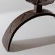 Vintage wrought iron candlestick from the 1960s, sculptural relief pattern for pillar candle, rustic Mid-Century metal, elegant gift idea.