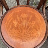 Bentwood bistro chairs in Art Nouveau style
