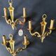 Three Louis XVI bronze wall sconces Lucien Gau Paris vintage