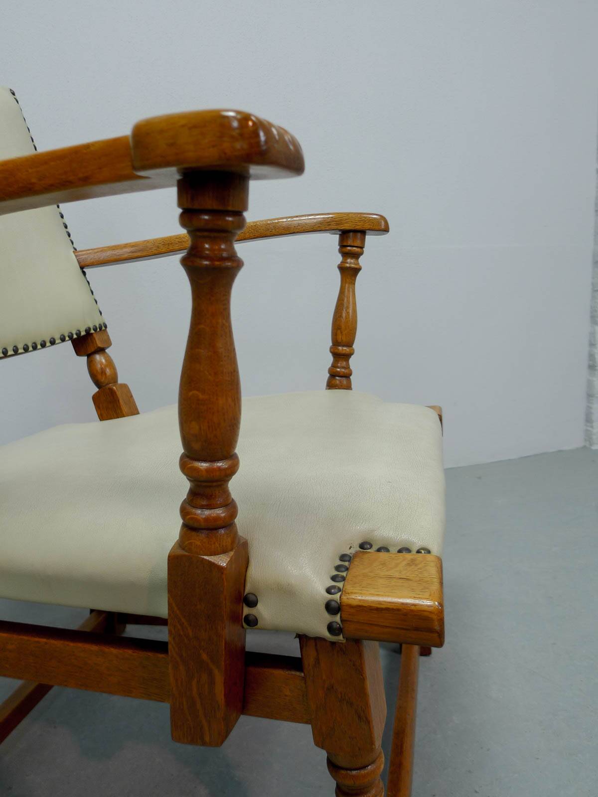 Set of 4 Dutch Design Oakwood Arm Chairs by Theo Ruth for Artifort, 1950s