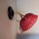 Applique murale vintage en verre rouge