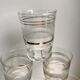 Set of 6 granite glasses with golden edging 50s-60s