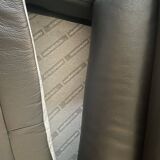 Roche Bobois black leather sofa