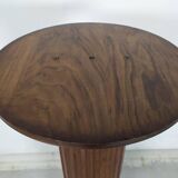 Antique walnut column stand
