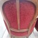 Lot 2 fauteuil voltaire médaillon bergère rouge bois sculpture