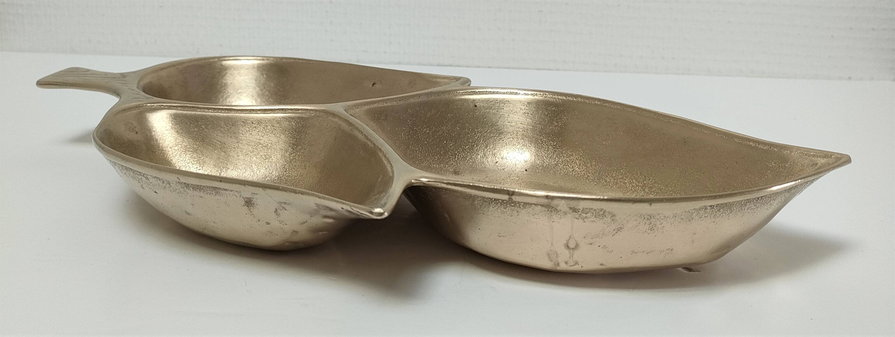 large tree leaf pocket emptier solid brass