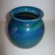1960s vase by Aldo Londi for Bitossi in "Rimini blue" ceramic.
