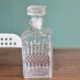 Stretched diamond-tipped glass decanter