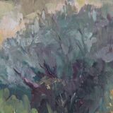 Oil on canvas, rural landscape, signed