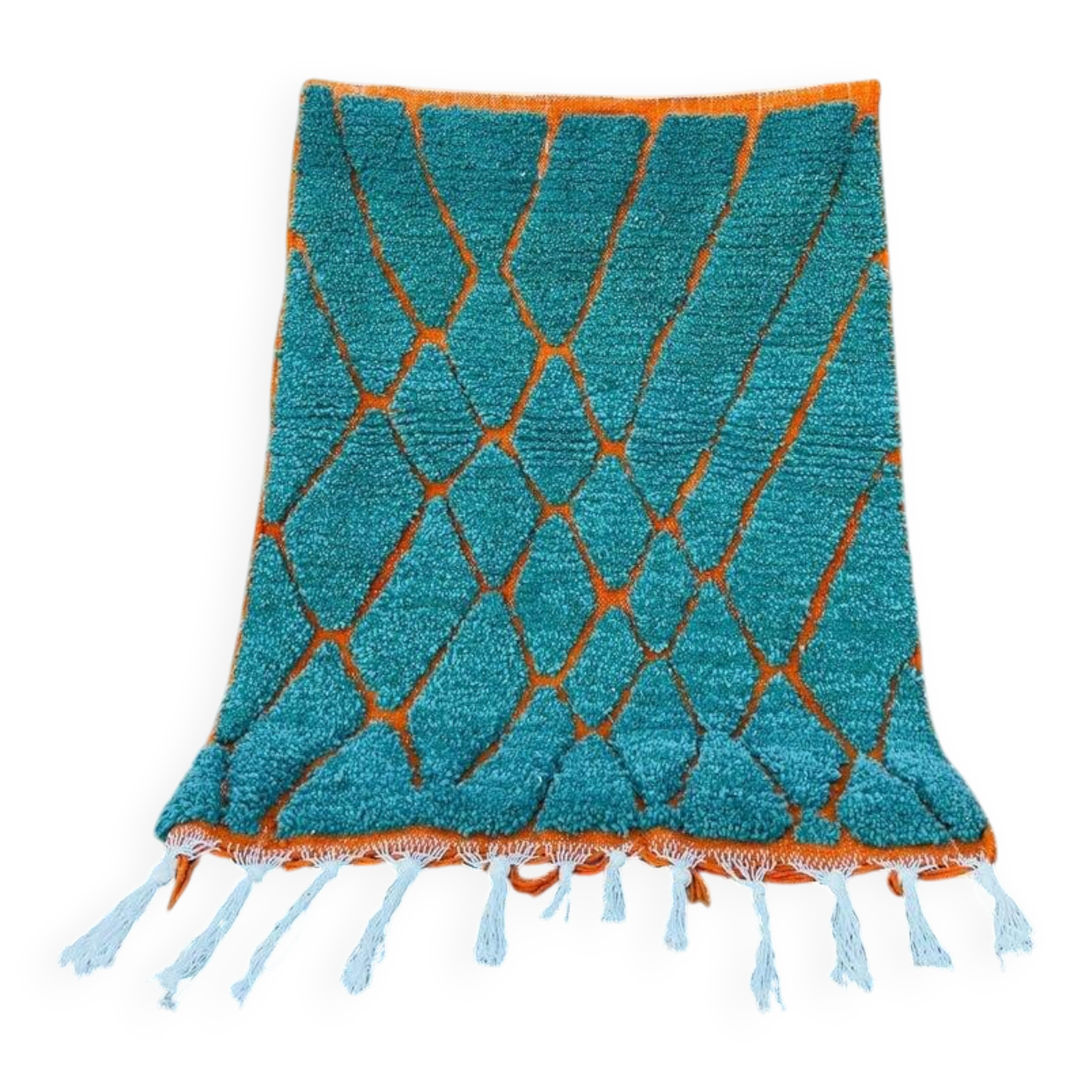 Tapis en laine pure fait main artisanale taille 2/3 m