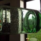 Vase en verre bullé