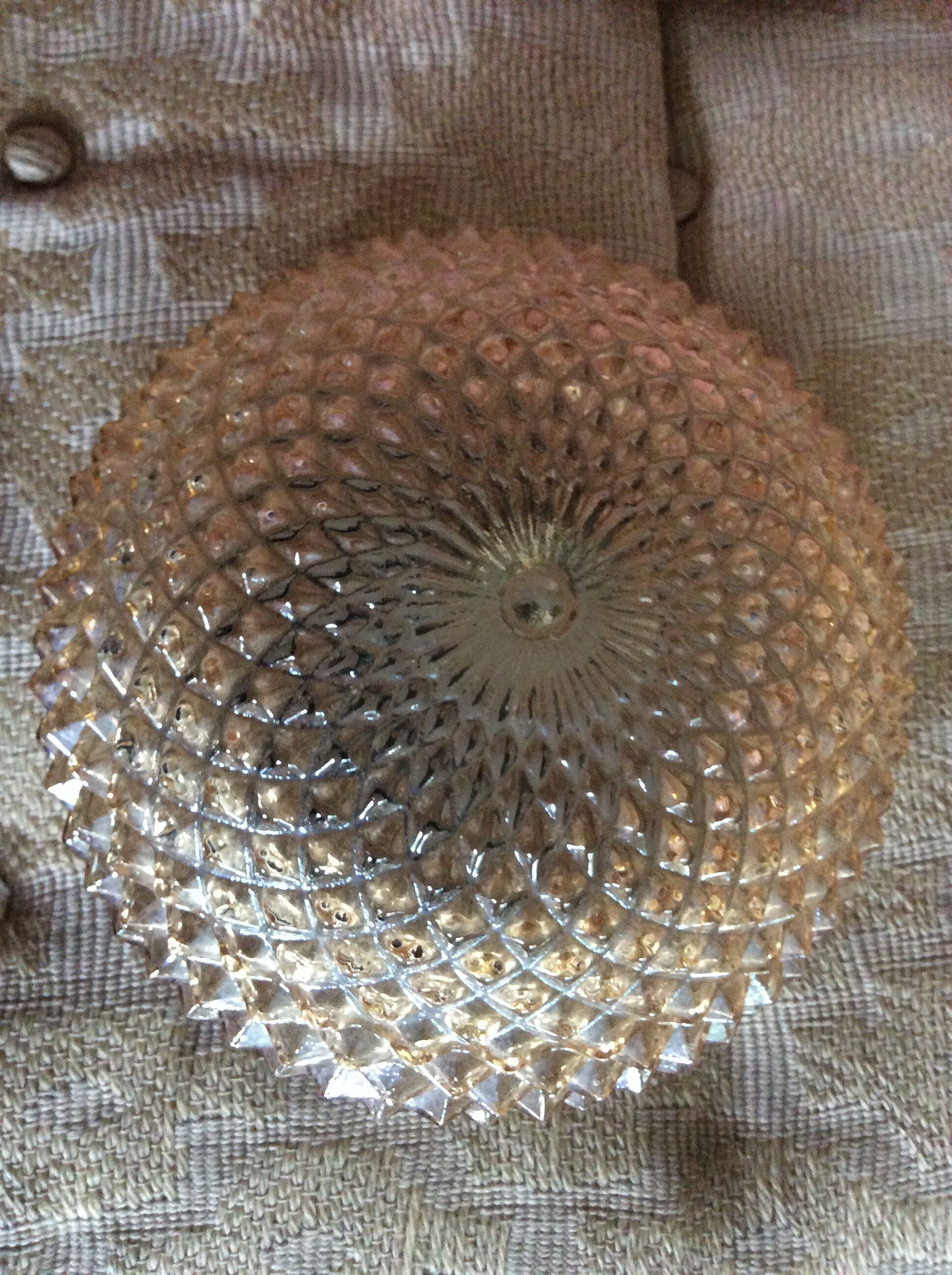 Molded glass ceiling light