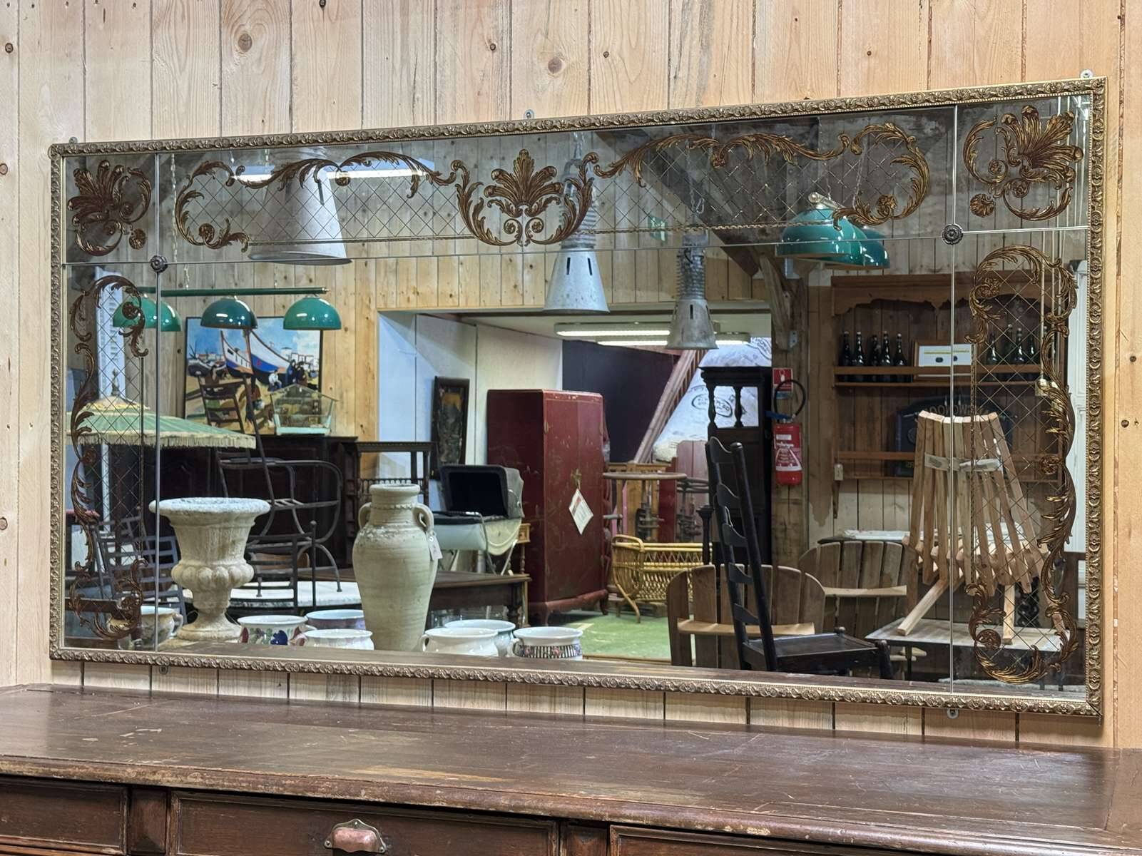 Large bistro mirror from the 1970s
