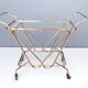 Brass Serving Cart with Glass Shelves, Italy