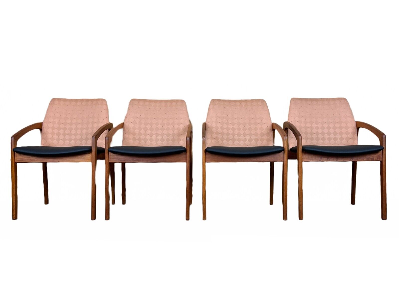 Teak dining chairs model 23 by Henning Kjaernulf for Korup Stolefabric