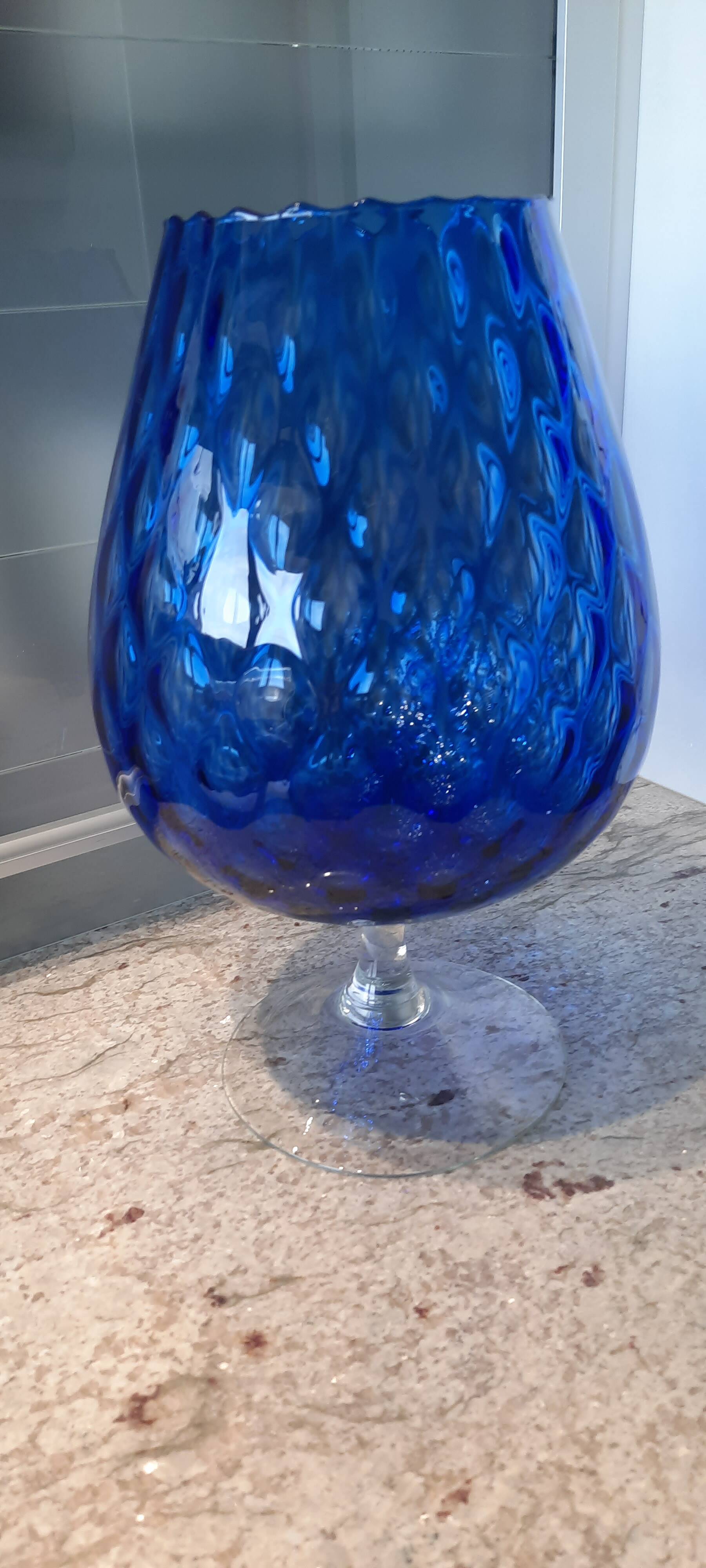 Vintage empoli crystal vase cup