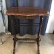 Art nouveau mahogany table with cut-out top
