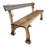 Old garden bench park bench oak with cast iron 160 cm